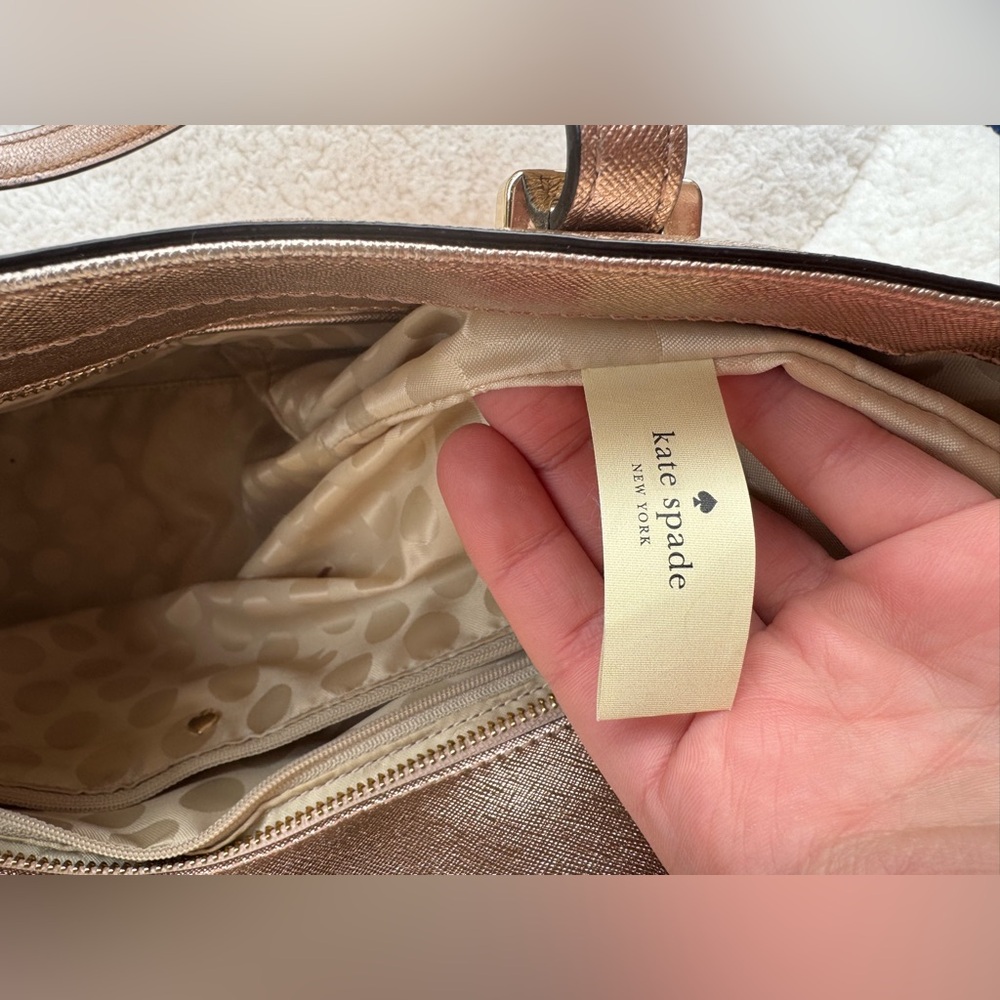 Kate Spade New York Cedar Street Mini Harmony Leather Tote, gold rose color - Picture 15 of 16